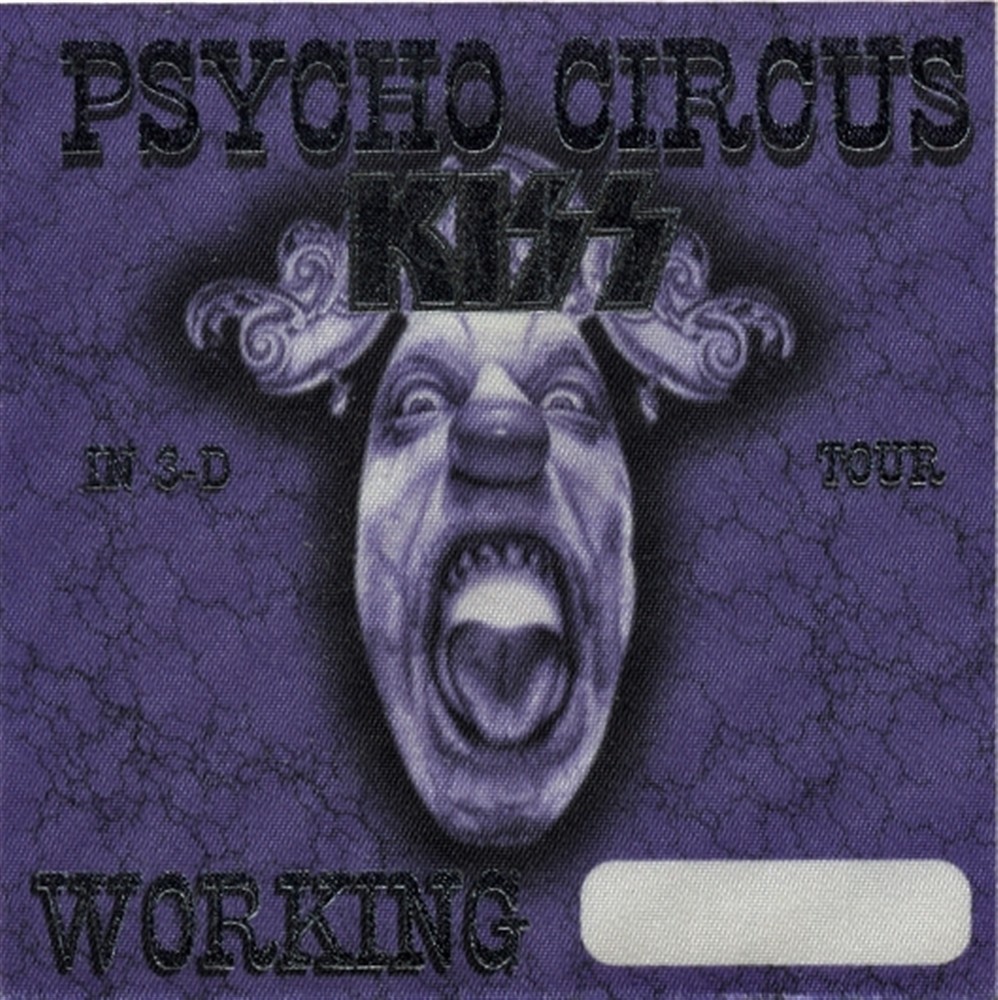 KISS 1998 Psycho Circus concert tour Band VIP foil Backstage Pass