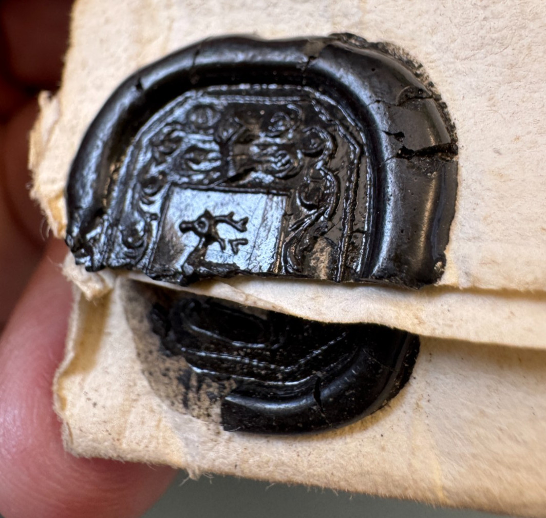 Pre-Philatelic Letter B Crowned Bordeaux Armorial Nérac 17th-18th Century