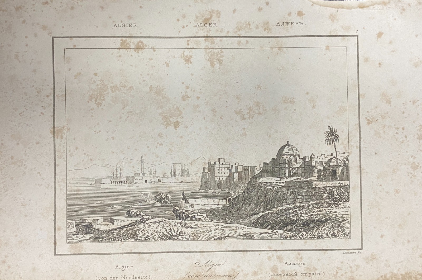 Engraving Africa Algeria “ALGER”