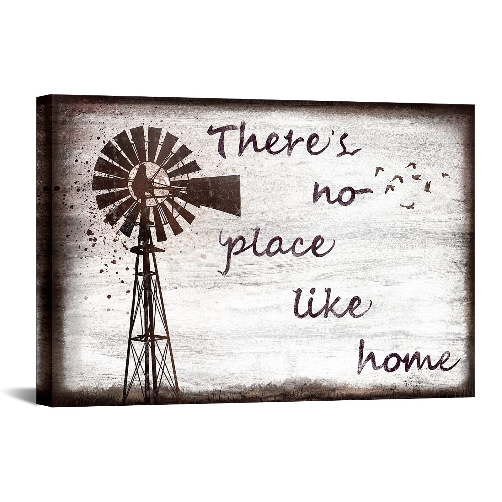 sechars Home Quotes Wall Art Vintage Farmhouse Windmill Painting Art Prints F…