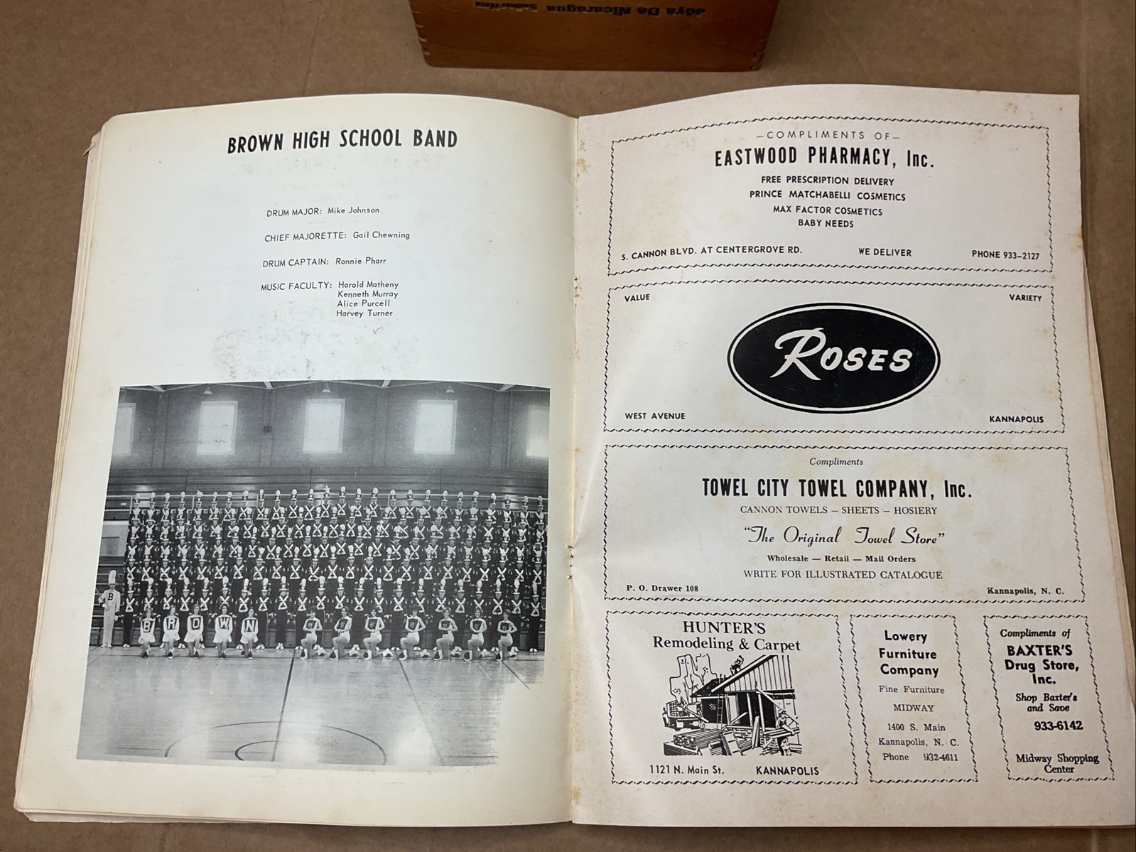 22 Sep 1967 Football Program A.L Brown Vs Lexington High School Nc B69