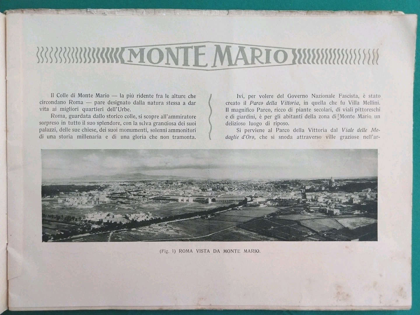 Monte Mario. Società Anonima Edilizia Romana. Rome, circa 1920-1930. RARE