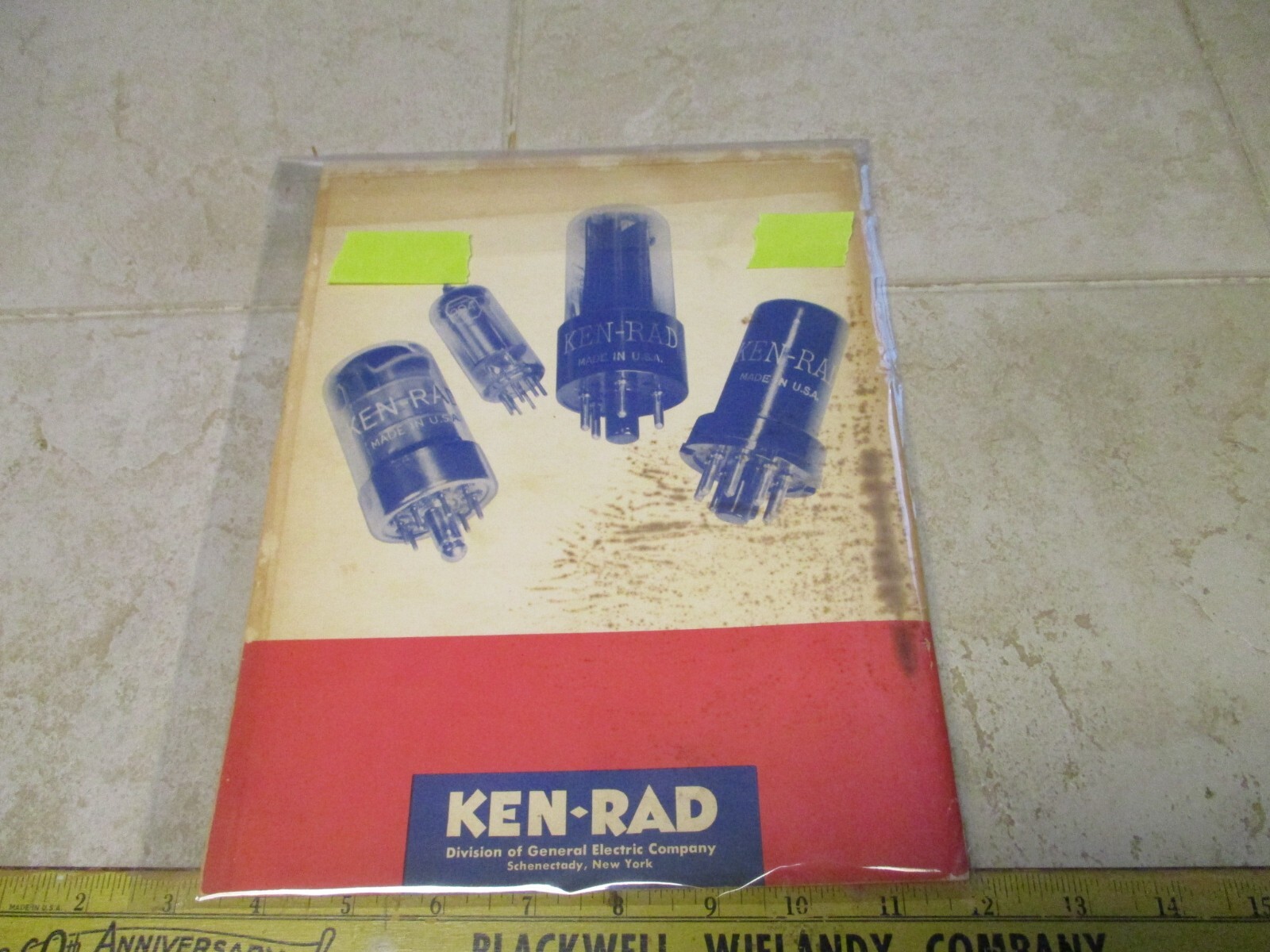 General Electric Ken-Rad Electronic Tubes Essential Characteristics Manual 1940s
