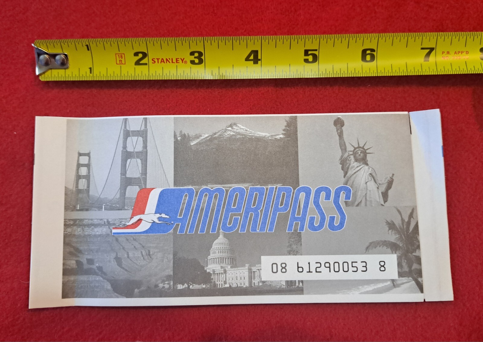Greyhound Bus Lines Ameripass Pass Ticket 1990s Vintage RARE Not For Travel