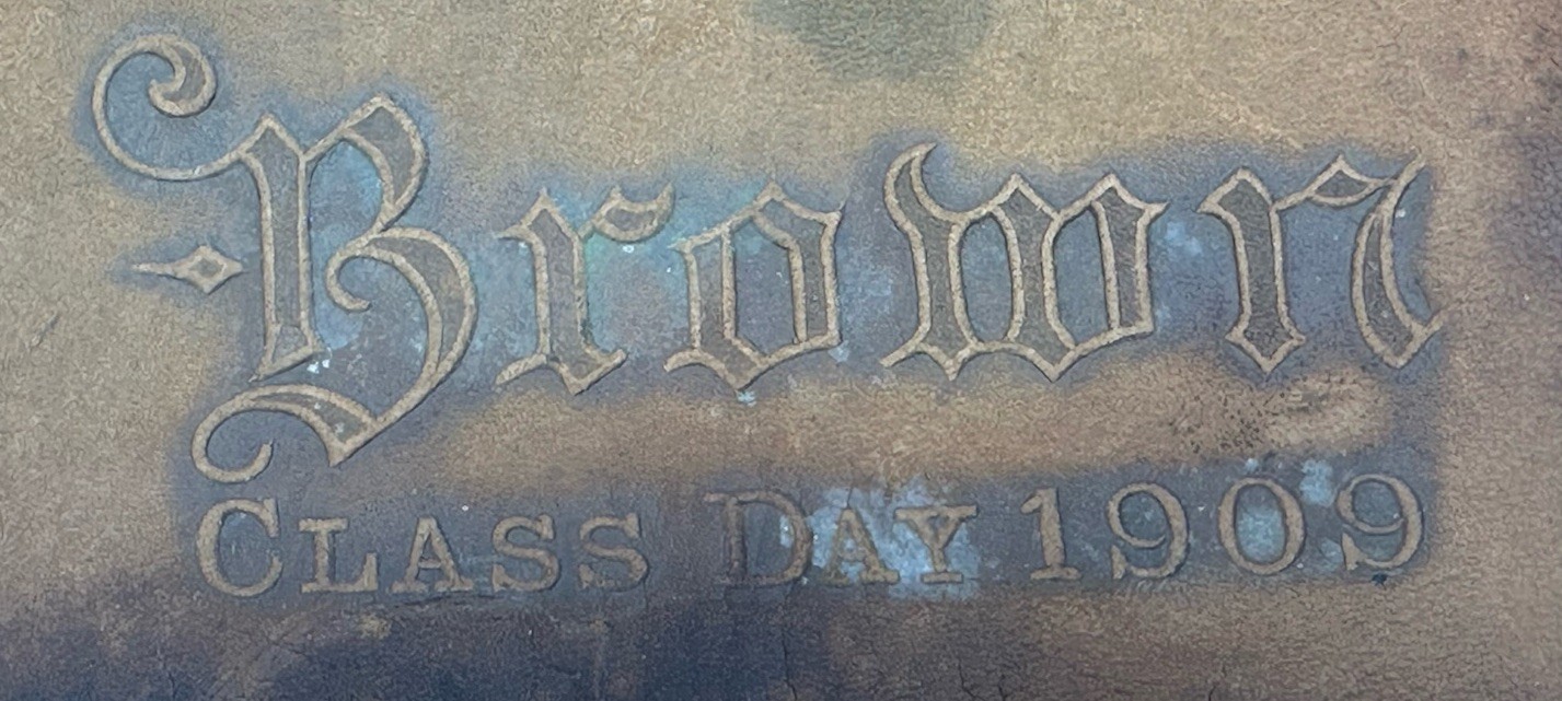 Antique Brown University Class Day 1909 Program Leather Cover Photos