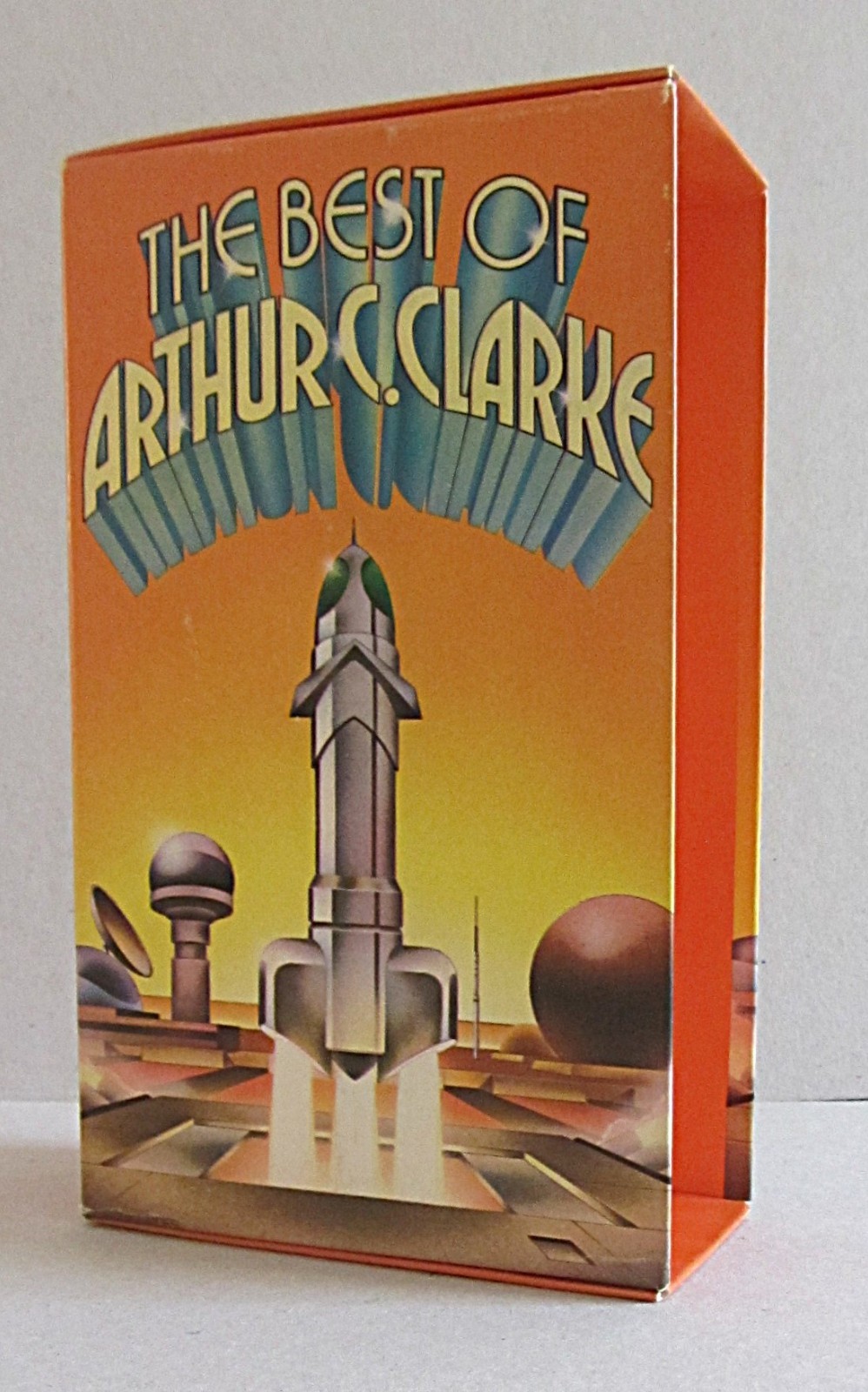 SLIP CASE/BOX~THE BEST OF ARTHUR C. CLARKE~4 PAPERBACK VOLUMES~DEL REY~MID 1970s