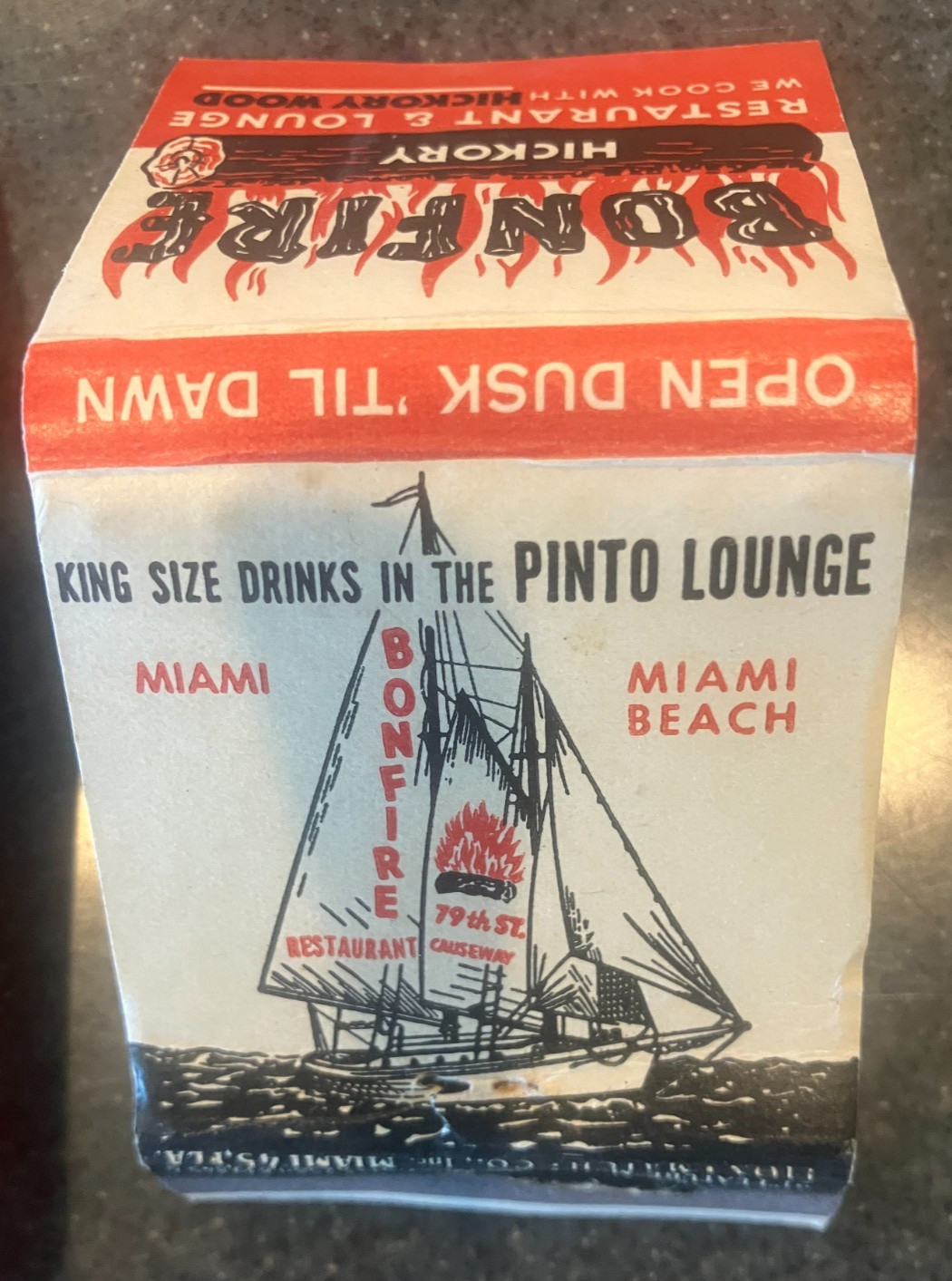 Vintage 1950″s Miami, FL – Matchbook covers – no matches`