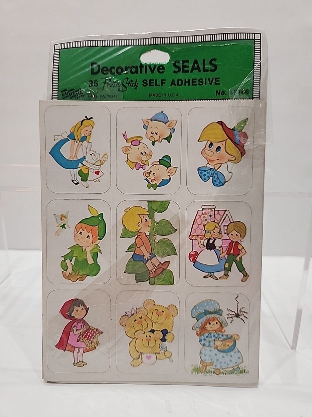 Vintage 80’s Eureka Timeless Whimsy Fairy Tale Stickers 3 Sheets 23 Total Pcs