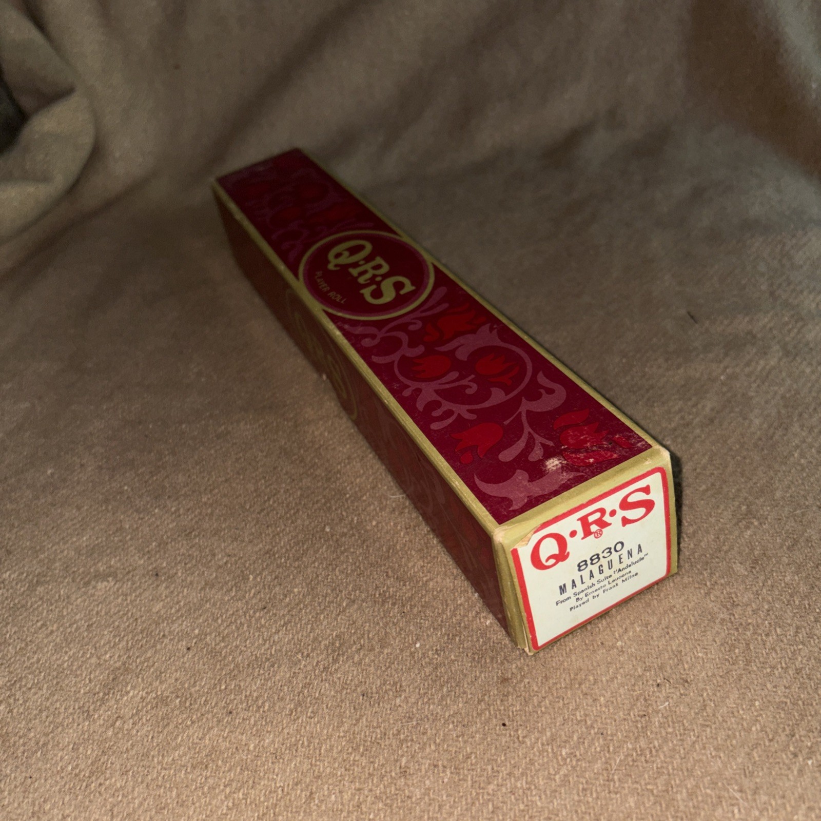 QRS Instrumental Lecuona MALAGUENA Frank Milne 8830 Original Player Piano Roll