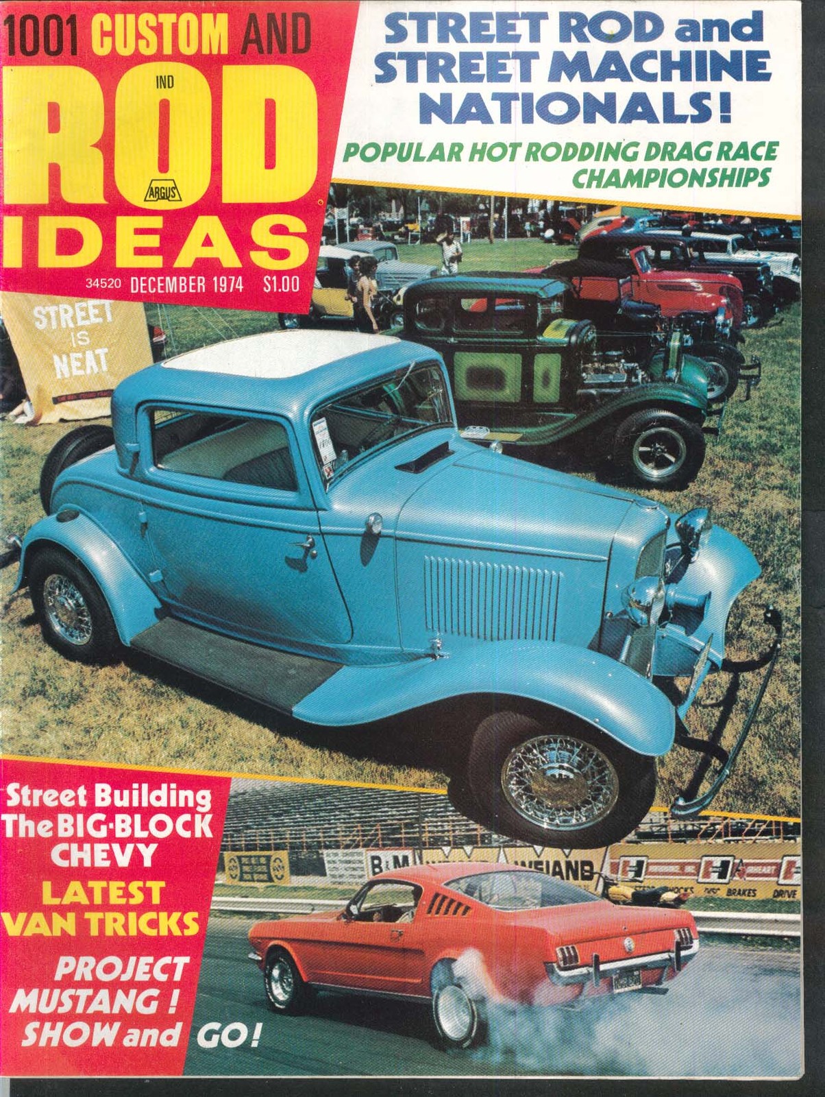 CUSTOM & ROD IDEAS Big-Block Chevy Van Mustang LA Roadster Swap Meet ++ 12 1974