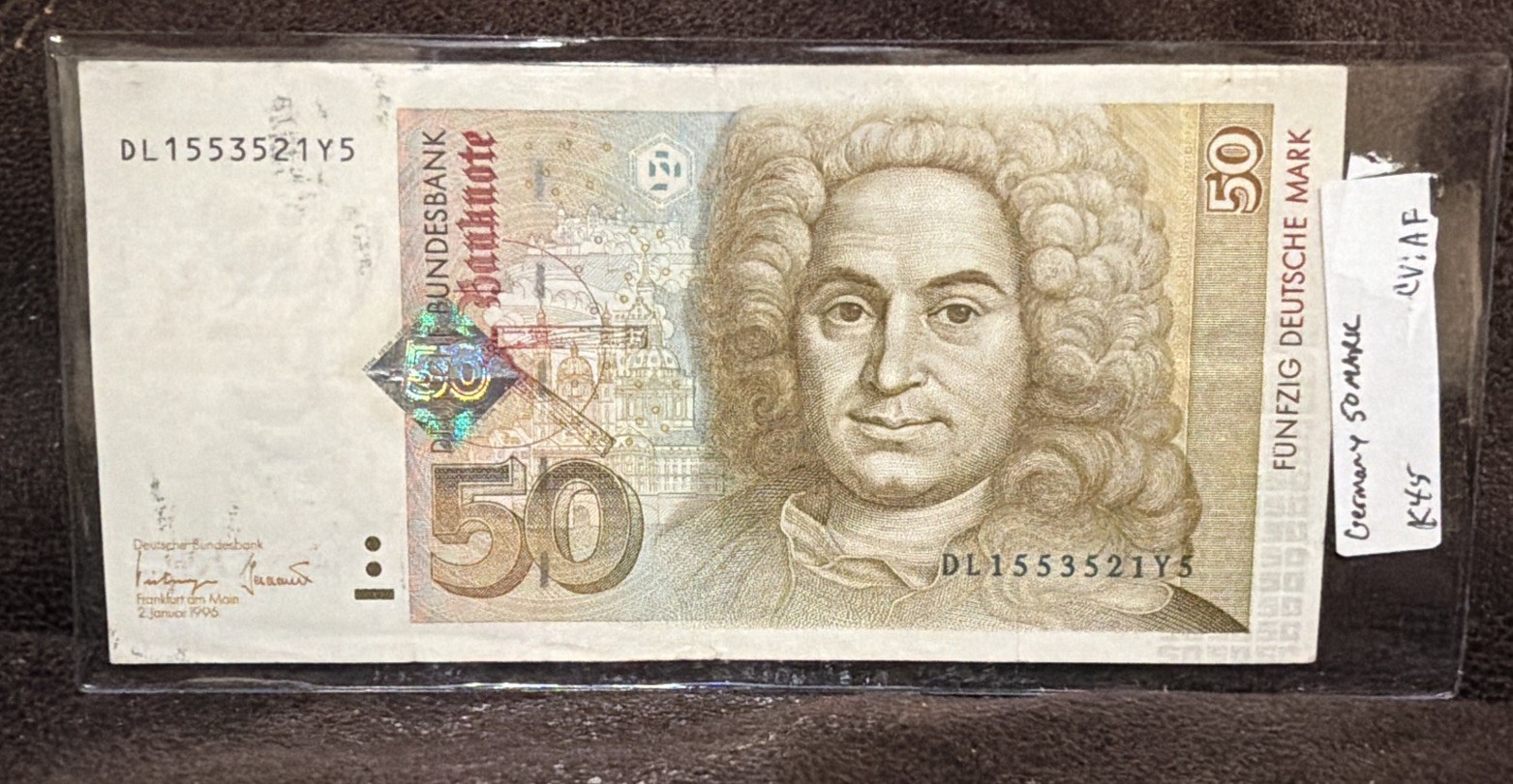 1996 GERMANY 50 DEUTSCHE MARK BANKNOTE-PICK#45-DL1553521Y5