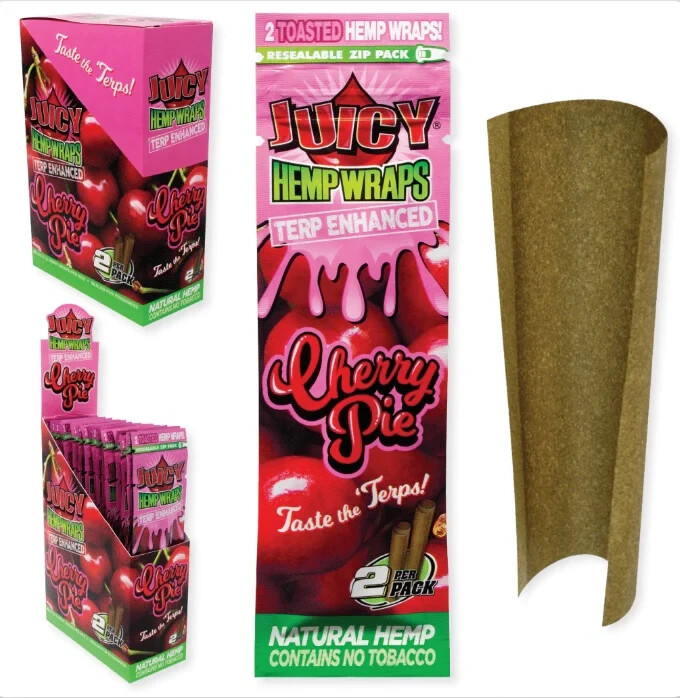 🤪 JUICY JAY CHERRY PIE TERP WRAPS 🔥 25 PACKS 🤑 2 WRAPS PER PACK 💯🤤💯🤤💯