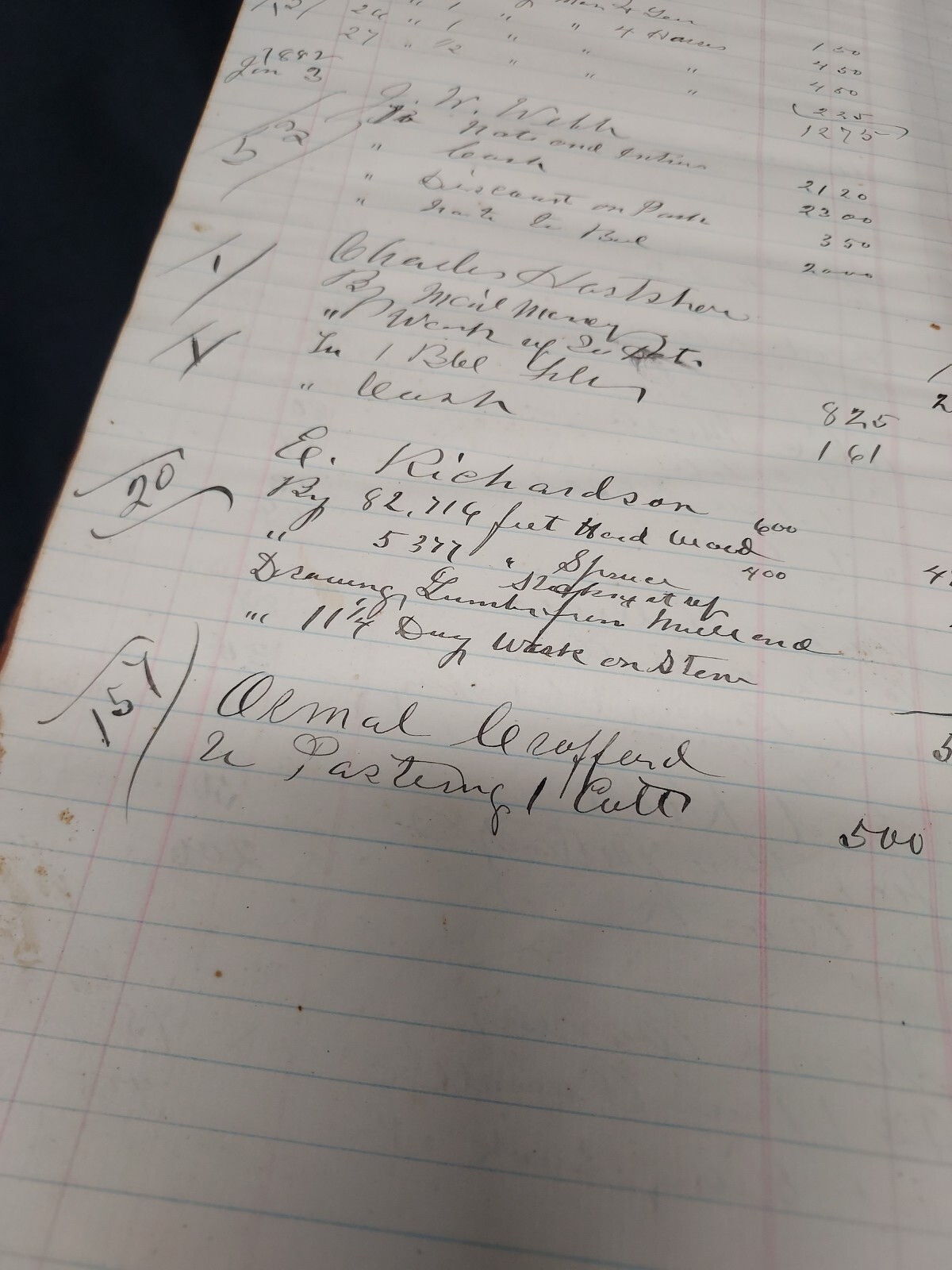 1881 Guildhall VT or Lancaster NH General Store Ledger FULL of Local Names RARE