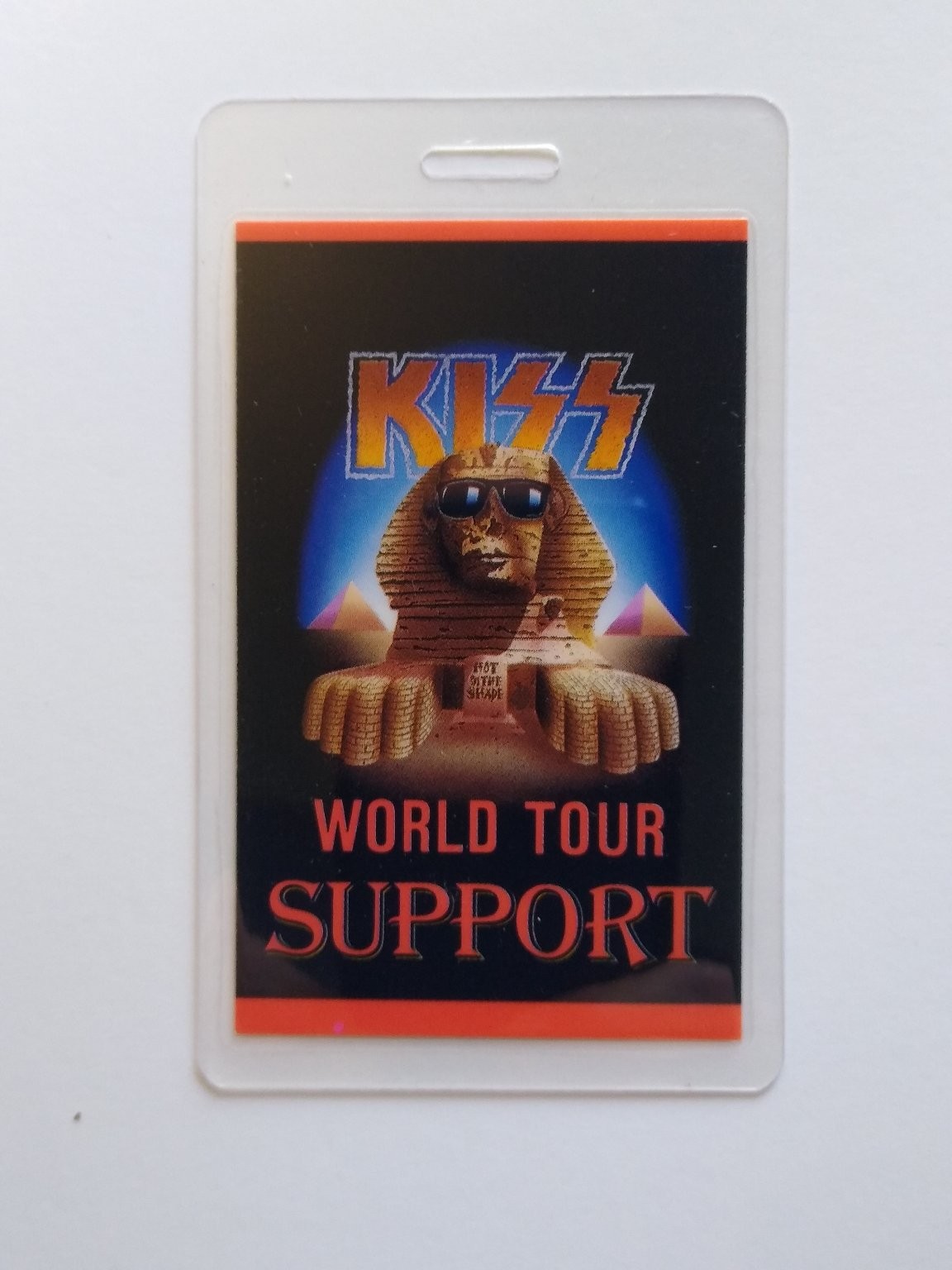 KISS World Tour Support Backstage Pass Hot in the Shade Rock Memorabilia