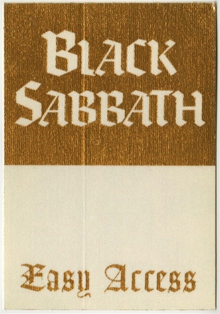 Black Sabbath 1995 Forbidden concert tour All Access Backstage Pass