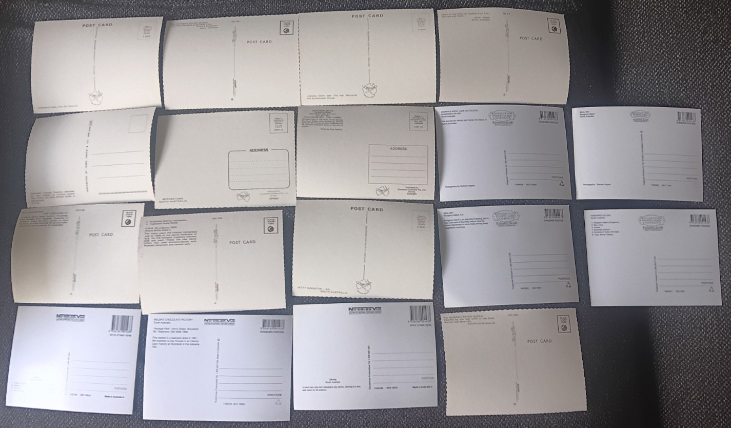 Postcards Bulk Lot of 18 – Adelaide & South Australia