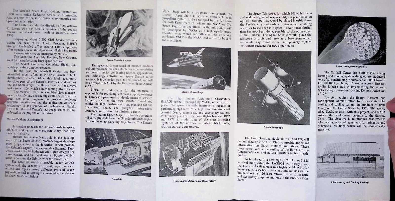 NASA Marshall Space Flight Center Brochure w/ Worm Logo 1970s-80s