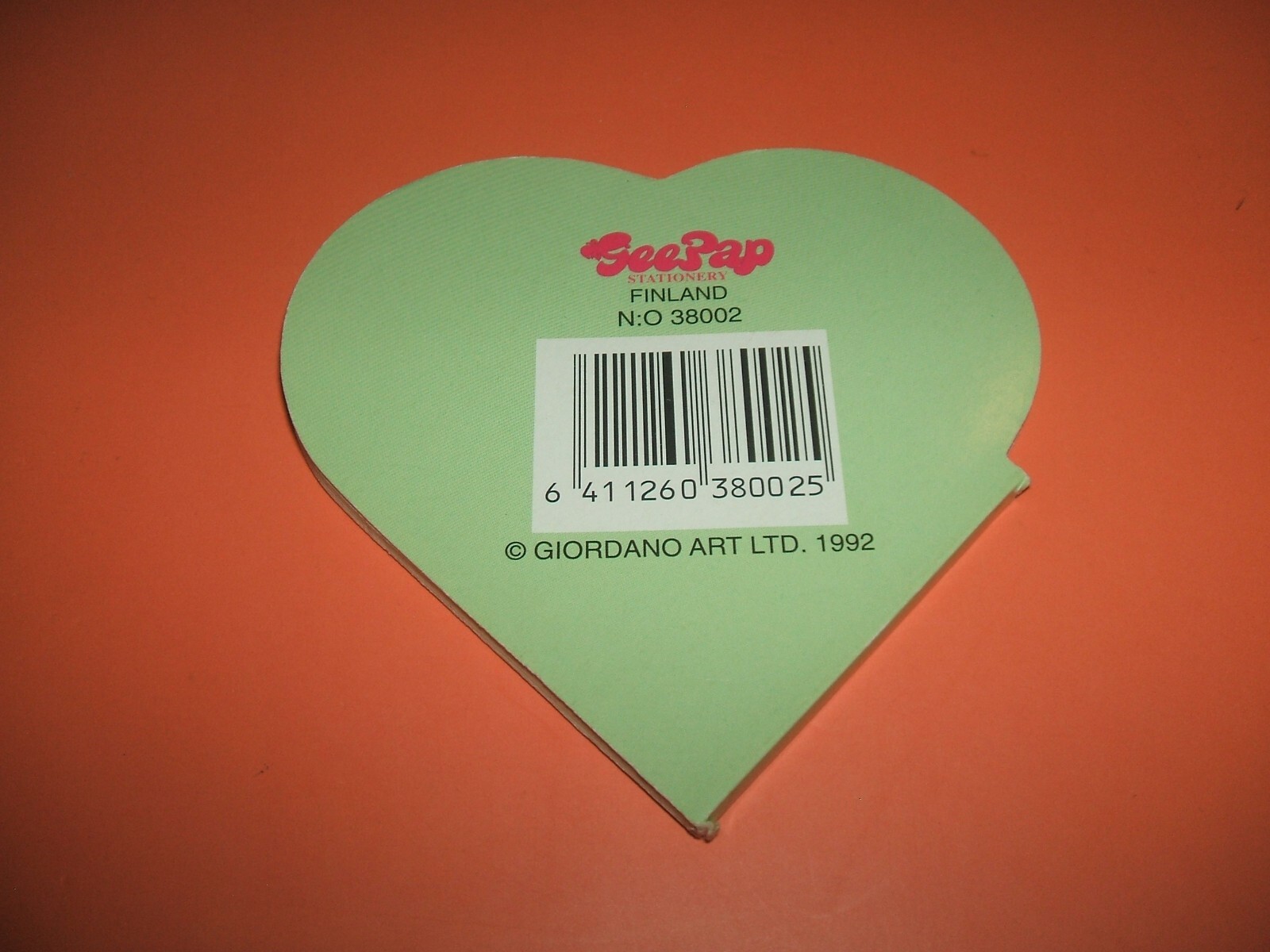 Vintage 80s 90s Gee Pap Finland Golden Retriever Heart Shaped Notebook Notepad