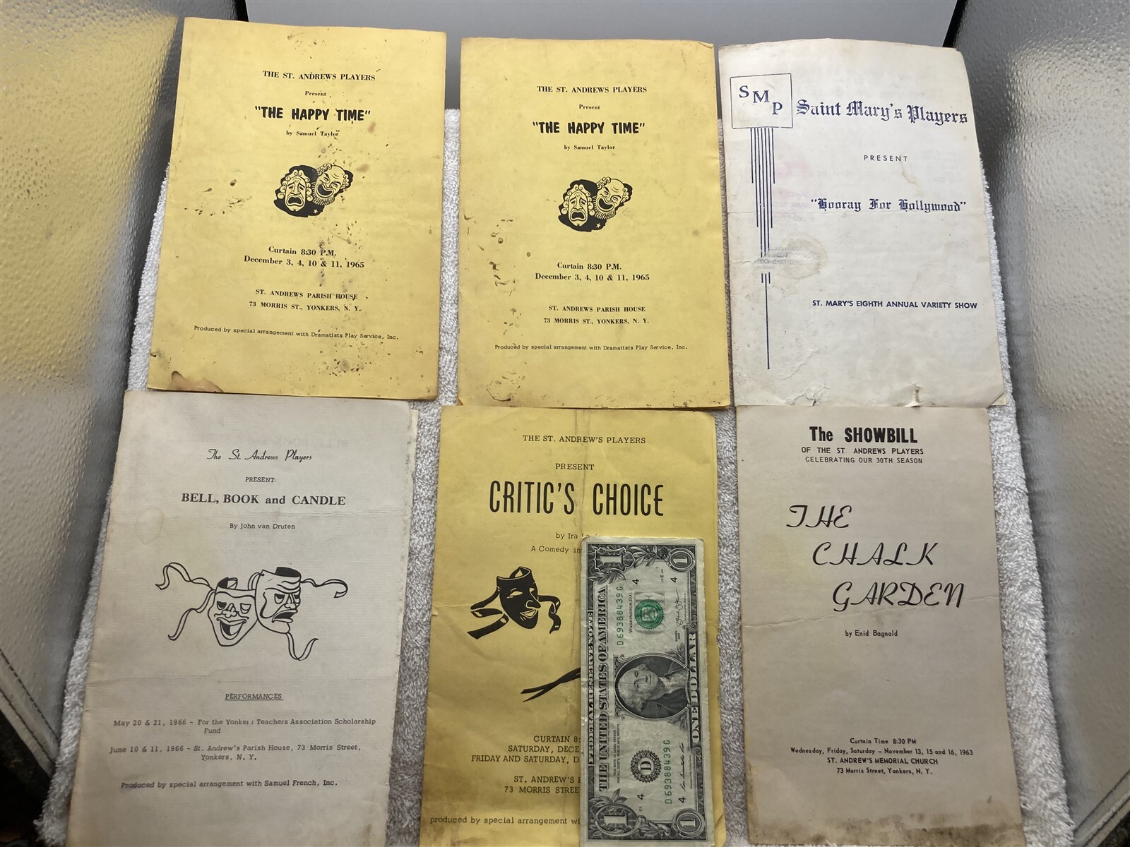 1965 St. Andrews Players Yonkers New York Programs St. Mary’s Play Vtg