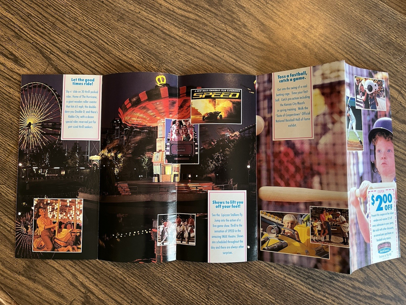 Boardwalk and Baseball Davenport Florida Theme Park Travel Brochure 1989