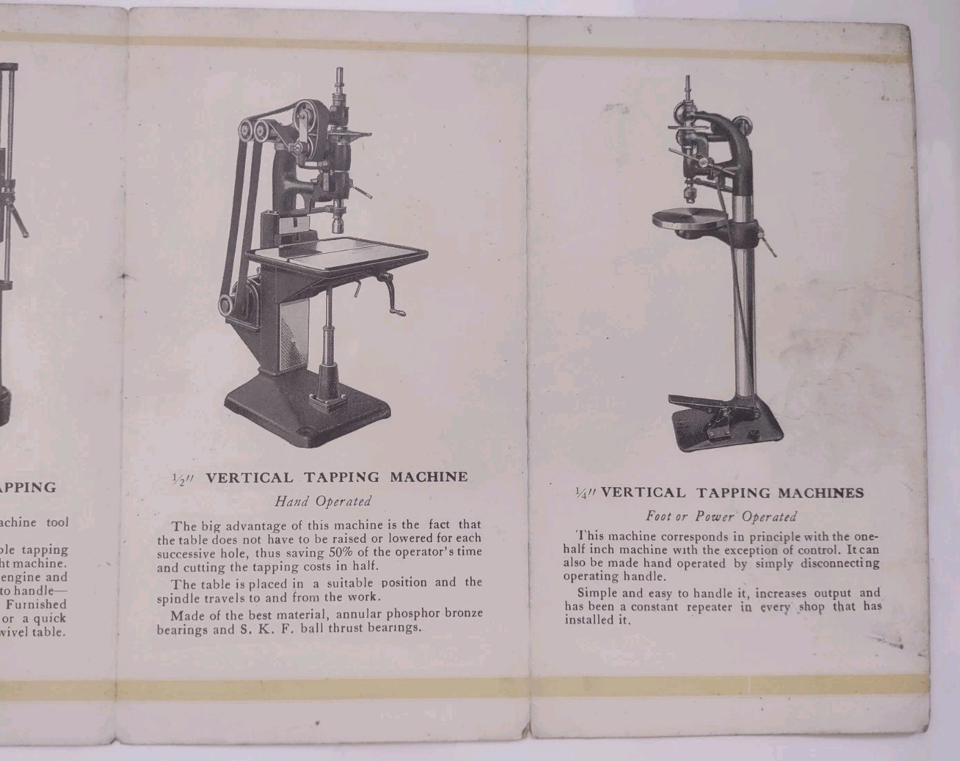 1940s Rickert-Shafer Manufacturers Erie PA Brochures Tapping Machines Die Heads