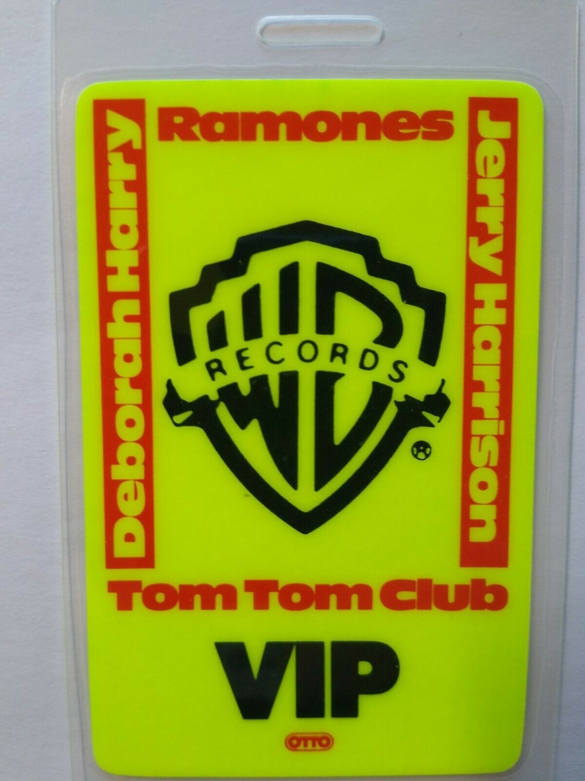 Ramones Tom Tom Club Blondie Talking Heads Punk Rock VIP Backstage Concert Pass