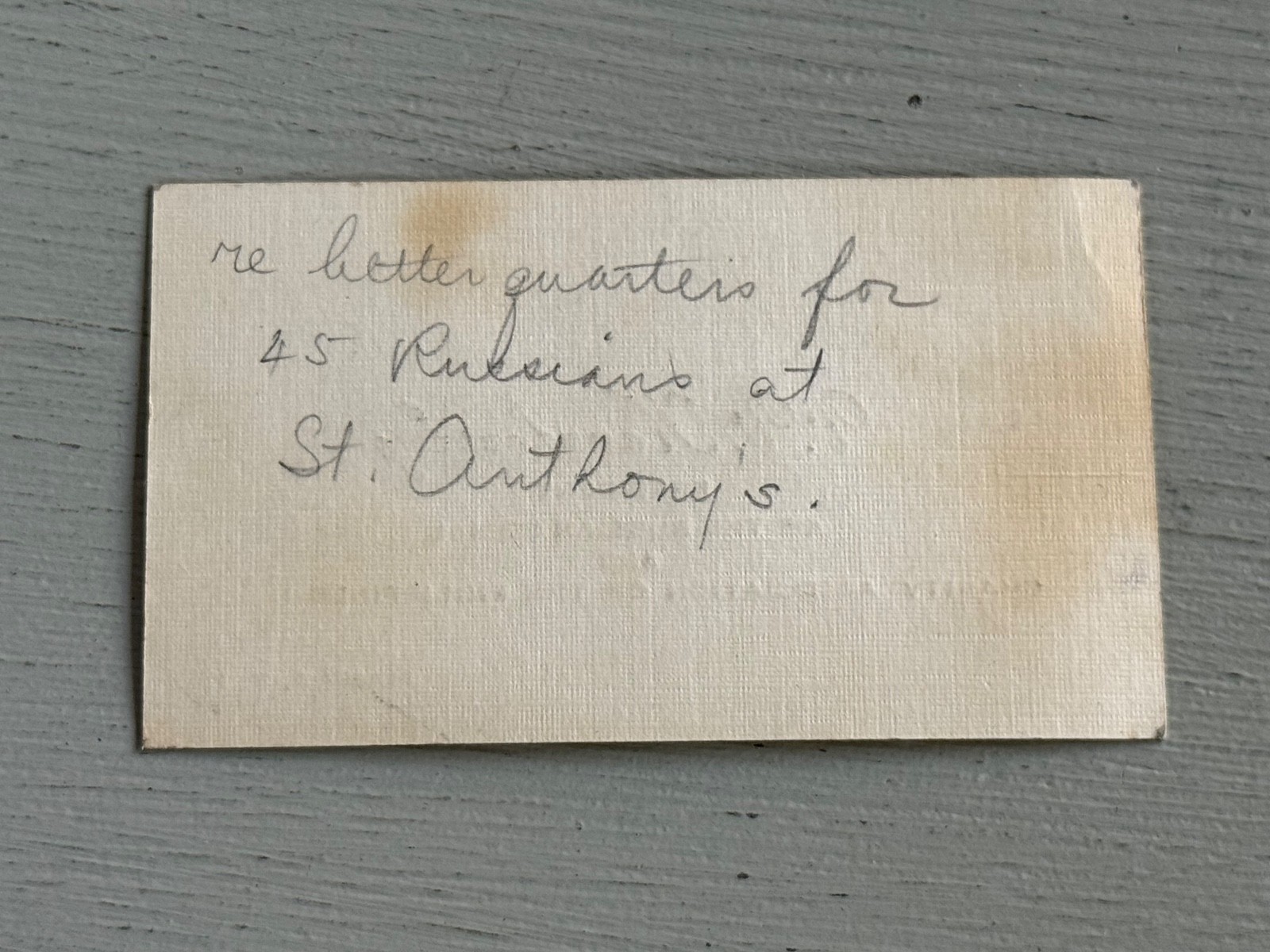 VTG Business Card Kovalevsky Russian Social Ass’n of Manila Philippines 1940s