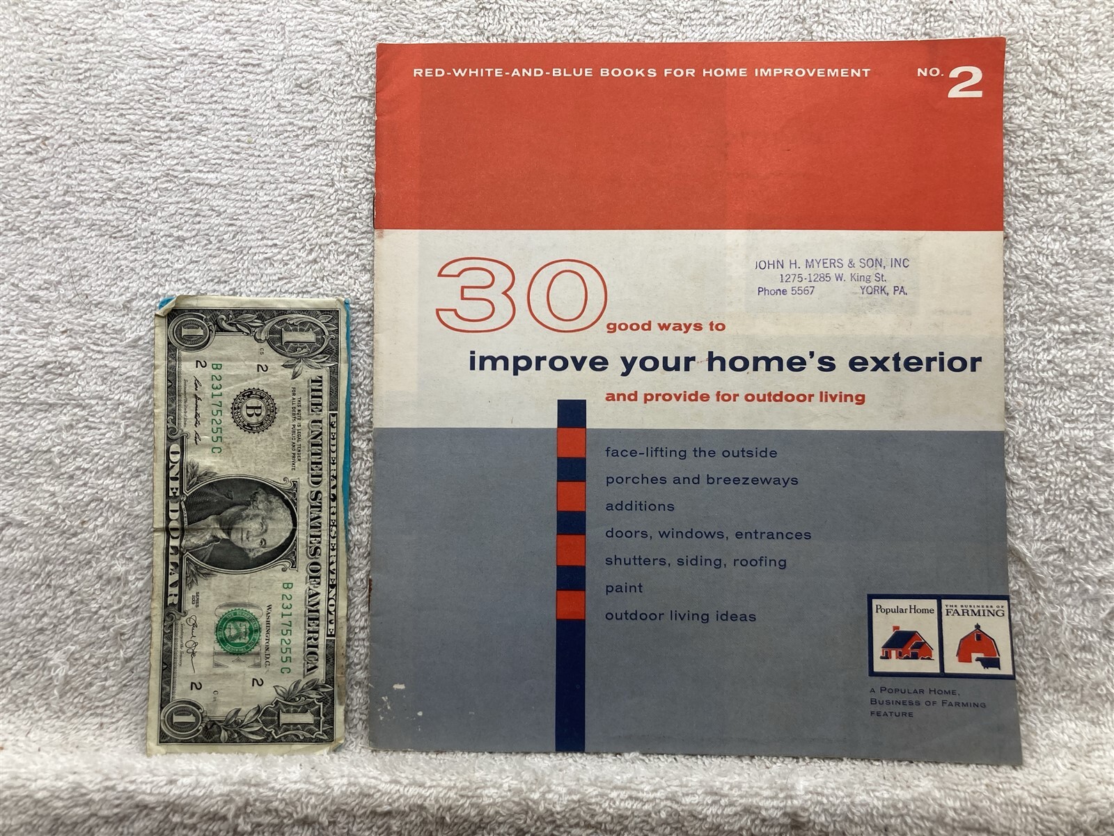1960’s Red White Blue Home Improvement Book No. 2 Homes Exterior Popular Home