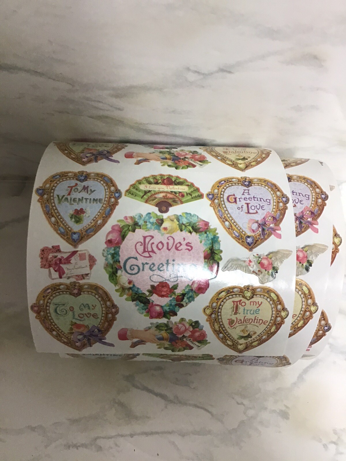 4 Sheet Lot Vintage Gifted Line John Grossman Valentine’s Day Stickers