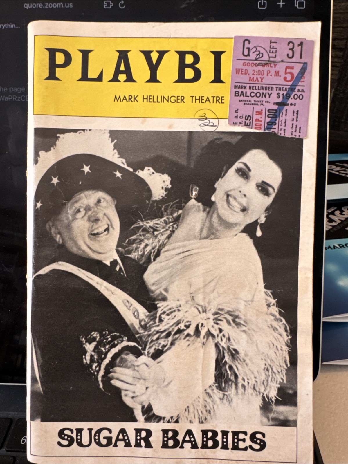Sugar Babies – Broadway Playbill – May 1982 – Mickey Rooney, Ann Miller