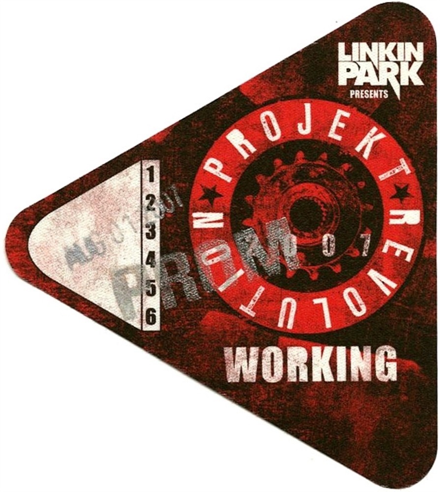 Linkin Park 2007 concert w/ My Chemical Romance tour issued Backstage Pass