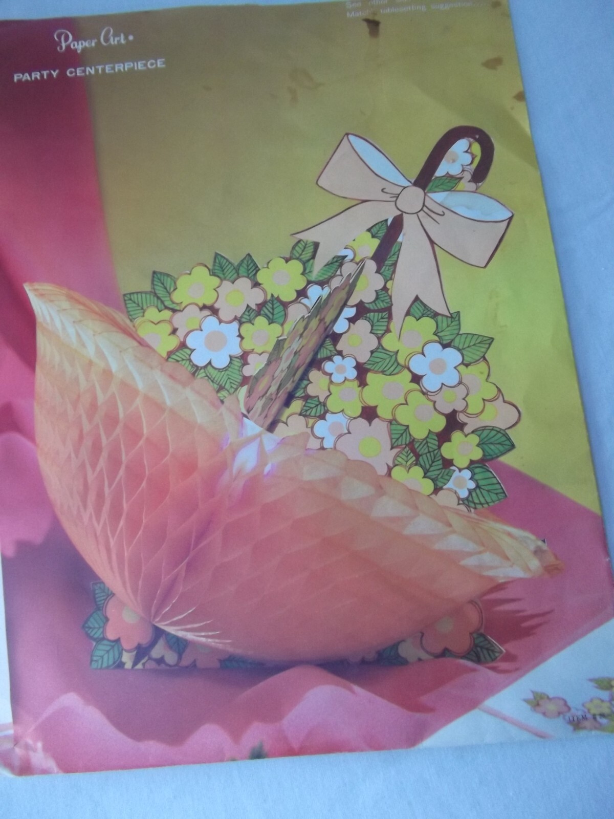 vintage 1970s lot 9 honeycomb baby bridal shower decor bells umbrella water can