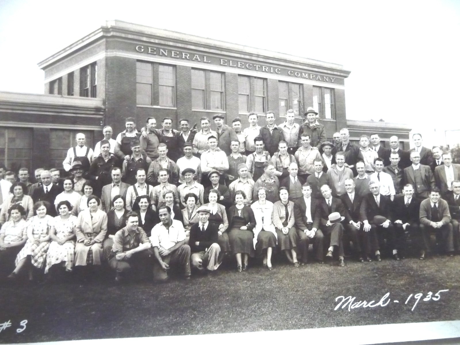 REAL PHOTOGRAPH GENERAL ELECTRIC COMPANY STAFF 1935