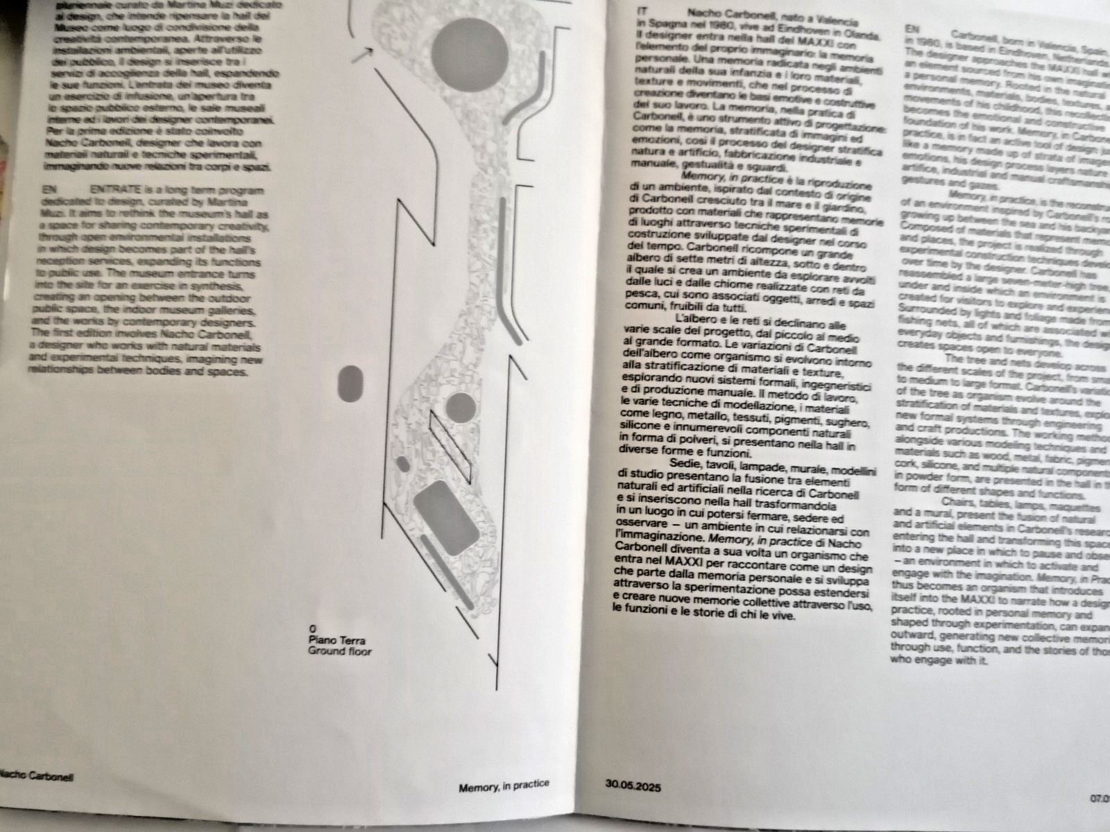 2025 NACHO CARBONELL ” INCOME _ MEMORY IN PRACTICE ” MAXXI EXHIBITION BROCHURE