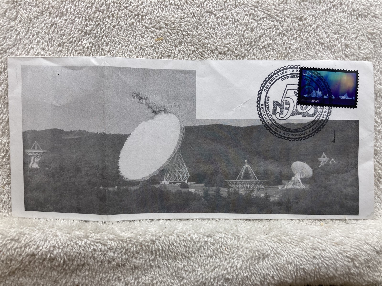 2007 National Radio Astronomy Observatory NRAO USPS First Day Cover Stamp Vtg