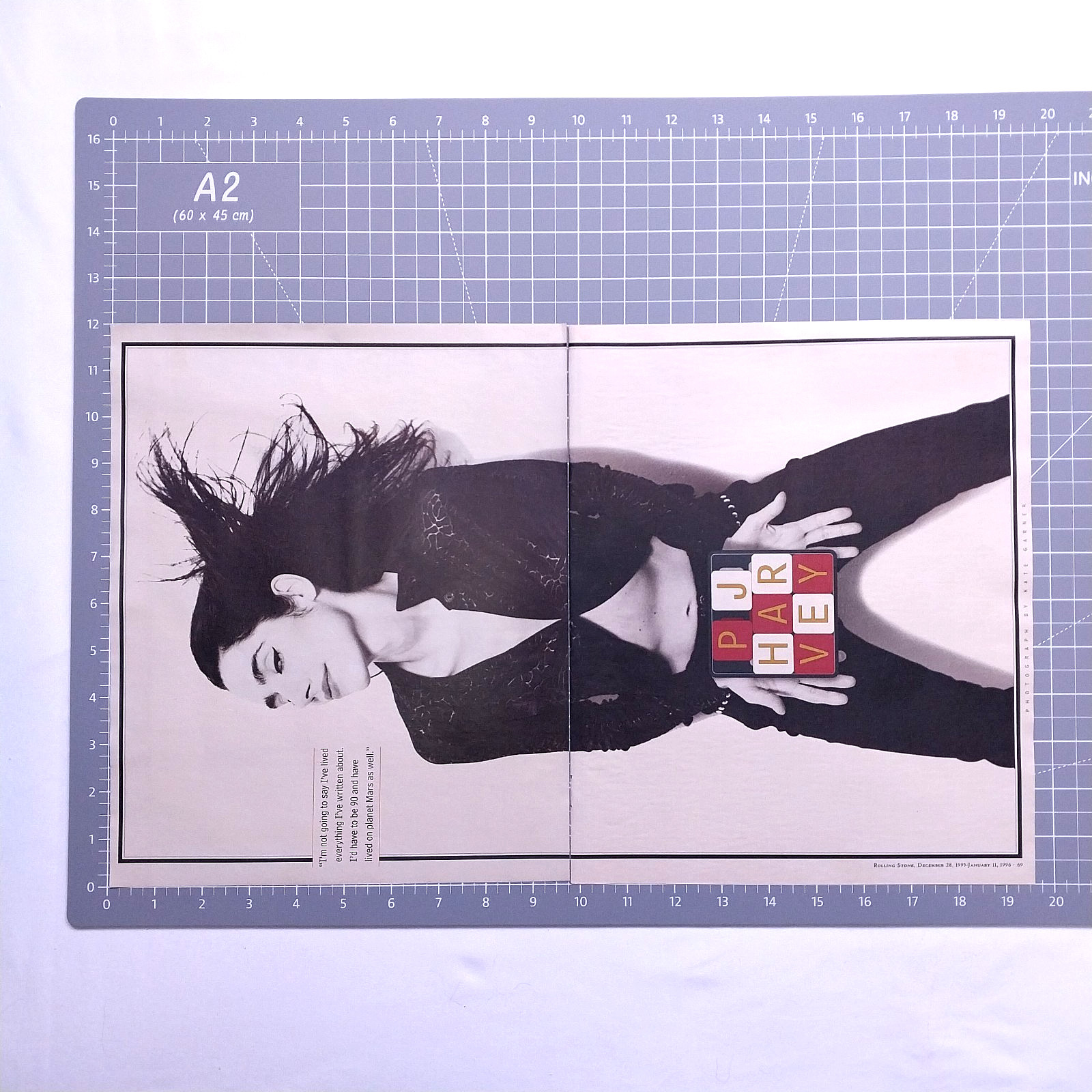 1995 PJ Harvey Vintage Photography Two Page Spread – Original Magazine Picture