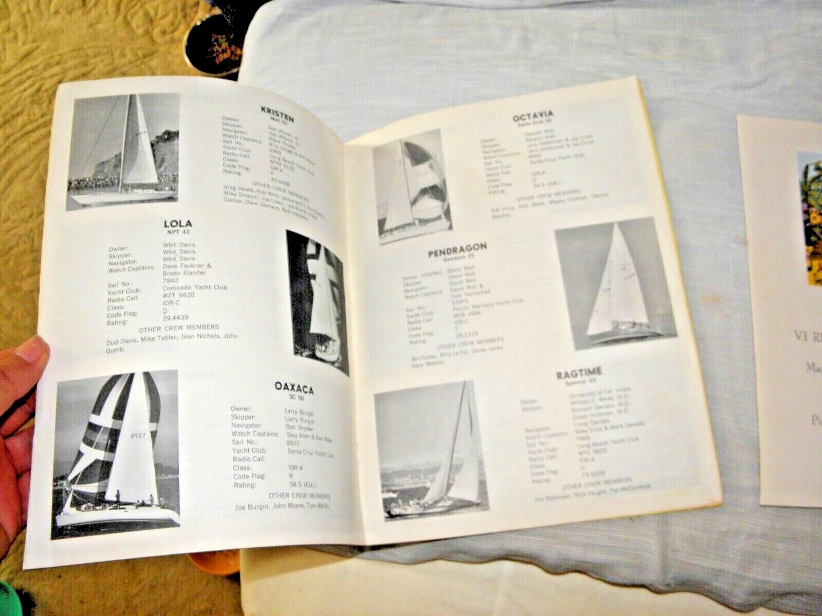 LOT OF 3 DEL REY YACHT CLUB YACHT RACE CAL TO PUERTO VALLARTA YACHTS PROGRAMMES