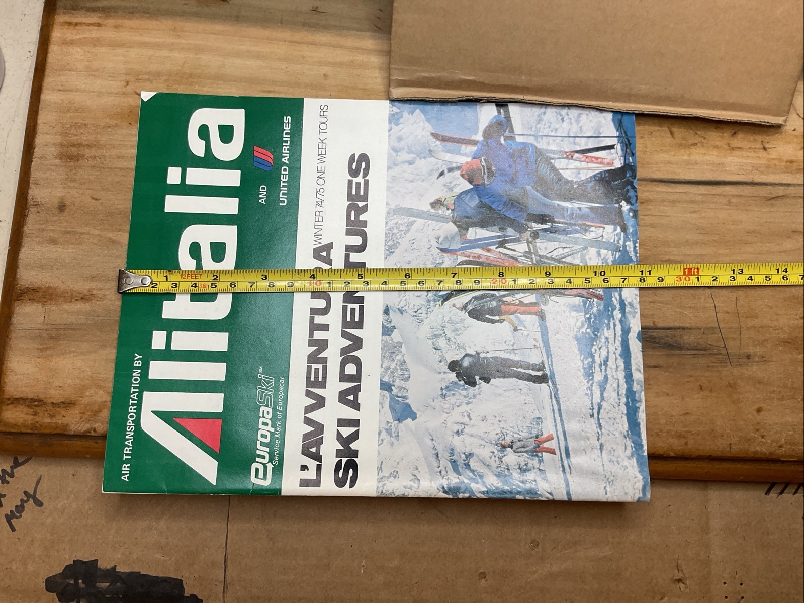 1974 Alitalia Air Transpiration Europa ski Tour Adventures United Airlines B40