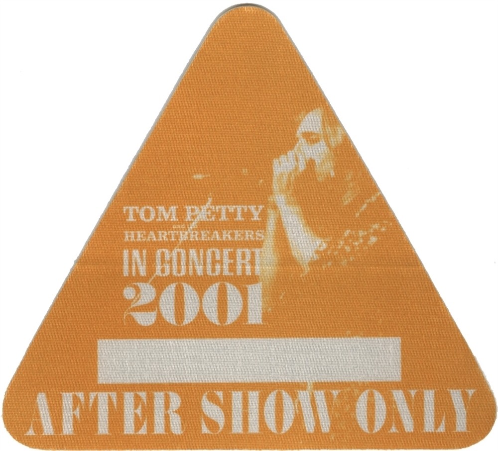 Tom Petty & the Heartbreakers 2001 concert tour After Show Backstage Pass