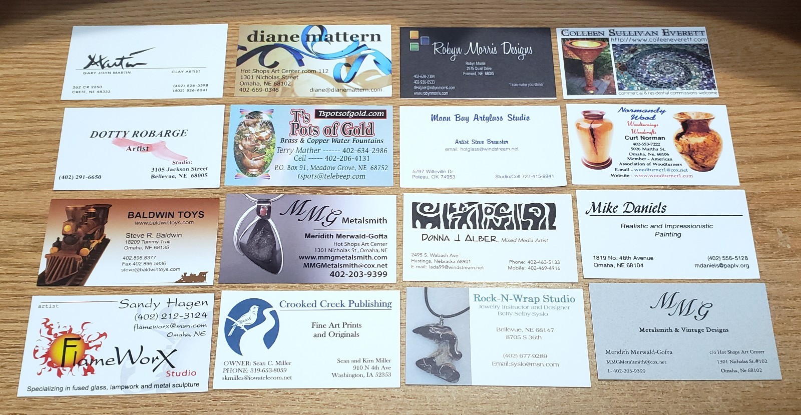 🔥 LOT of 100 ARTIST/ART Related BUSINESS CARDS for BUSINESS CARD COLLECTION L15