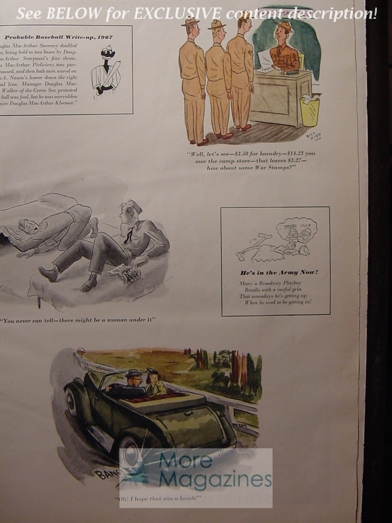 HUGE lot of cartoons from Esquire magazine 1942! WWII Era
