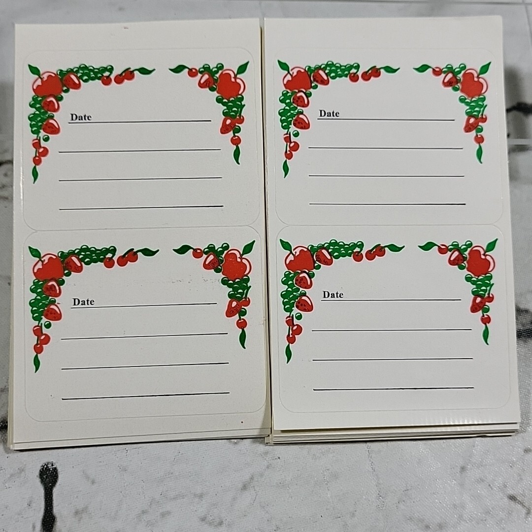 Vintage Date Labels Canning Jarring Produce Large Lot 24 Sheets = 48 Labels