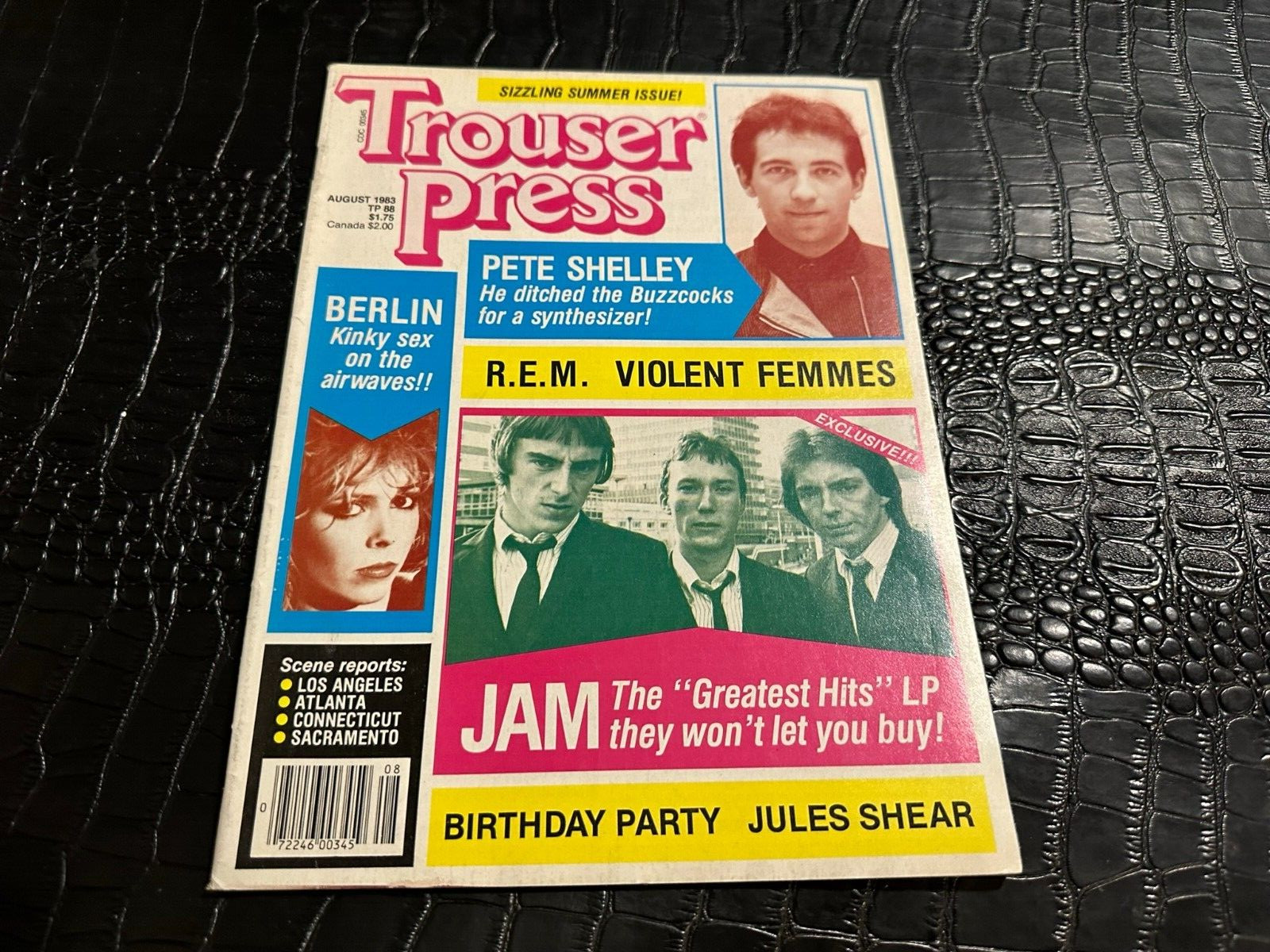 AUGUST 1983 TROUSER PRESS rock/punk music magazine REM – BERLIN
