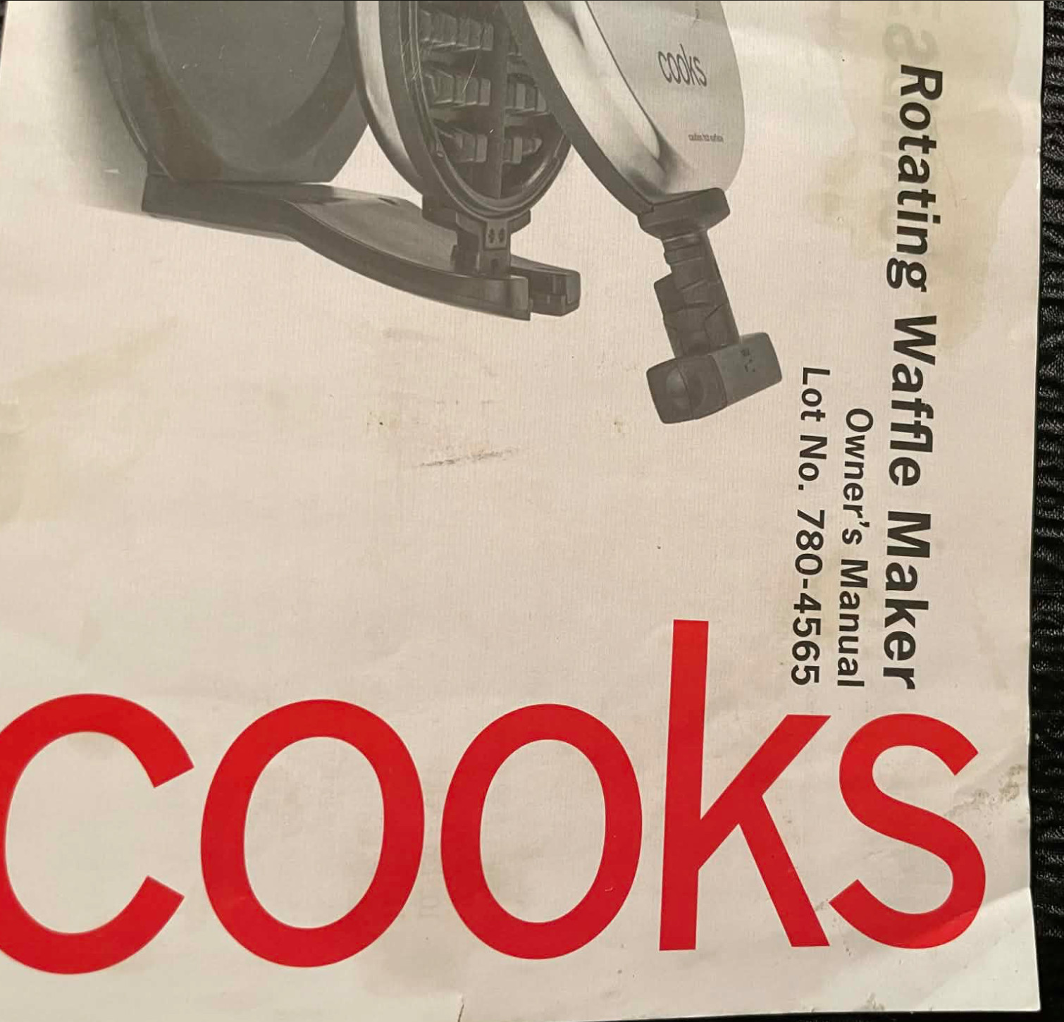 Owner’s Manual For Cooks JCPenney Rotating Waffle Maker 780-4565 Instructions