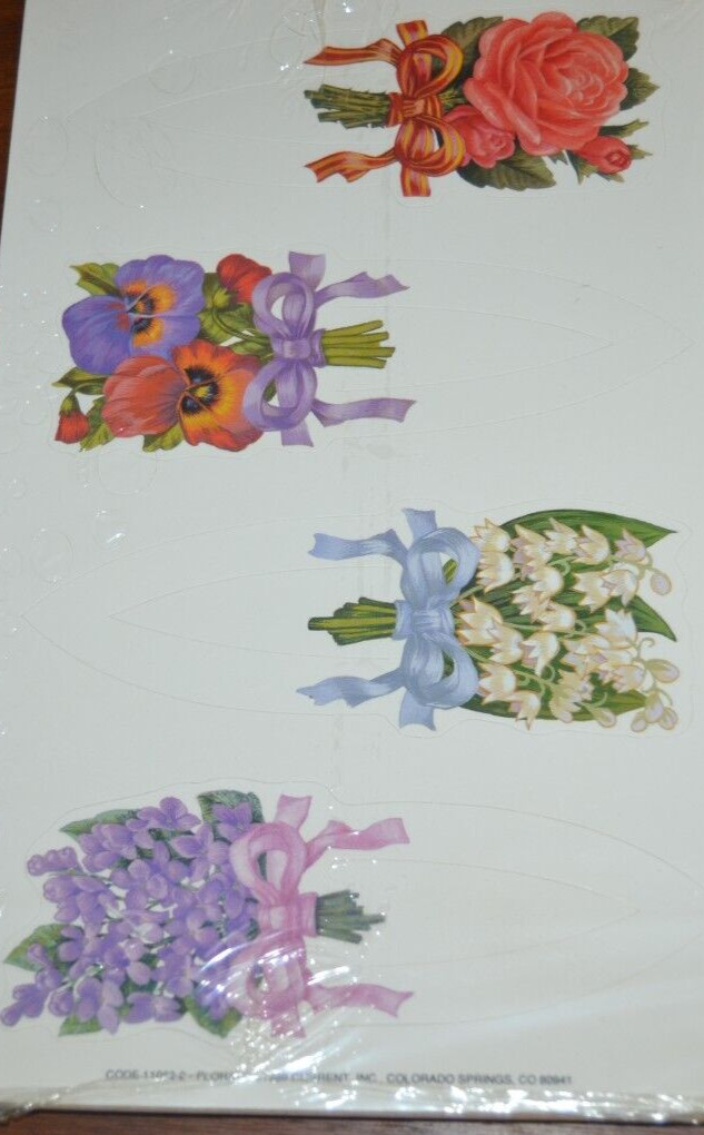 Bookmarks by Current, Inc. FLORAL FLOWERS SEALED! 4 Paper Vintage 80’s