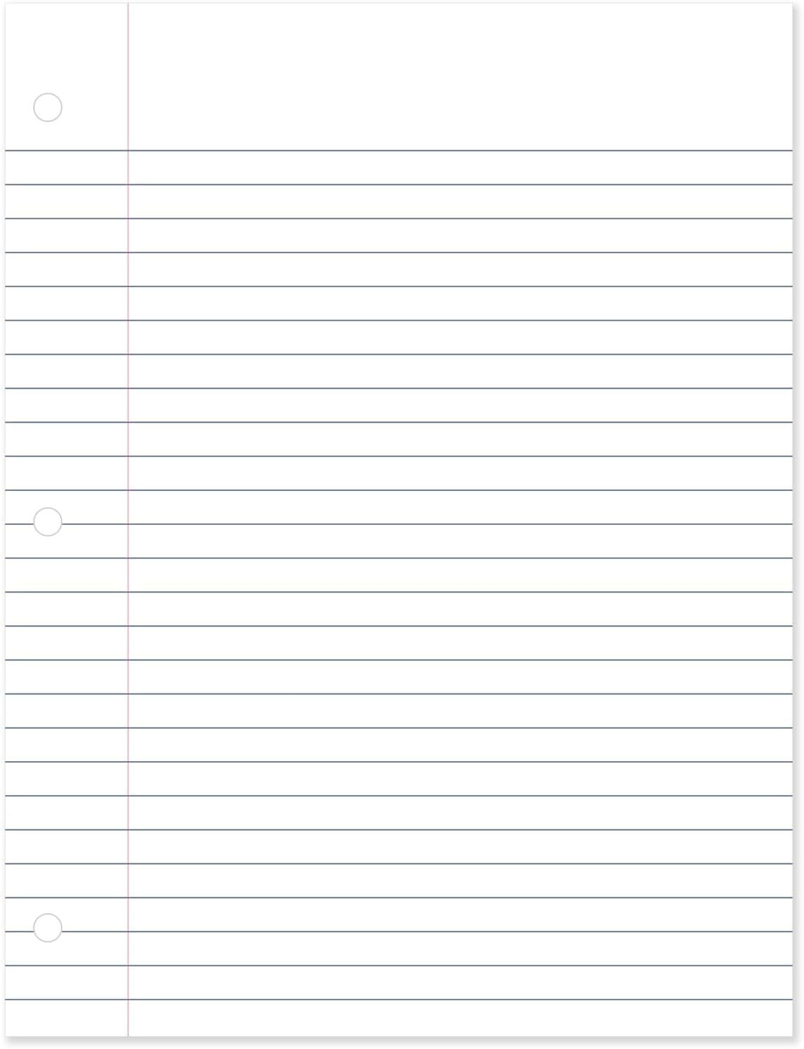 Ideal Wide Ruled Loose Leaf Paper – 200 Sheets, 8″ x 10-1/2″ for Easy Notetaking