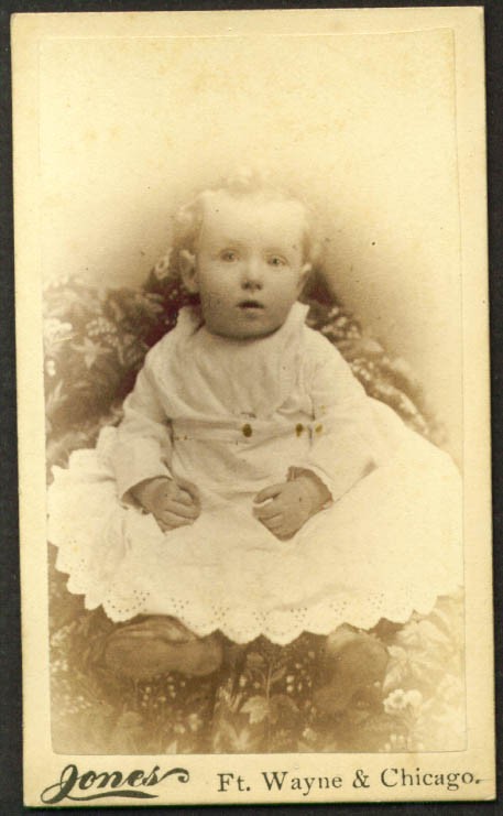 Unknown child CDV Jones Ft Wayne In Chicago IL