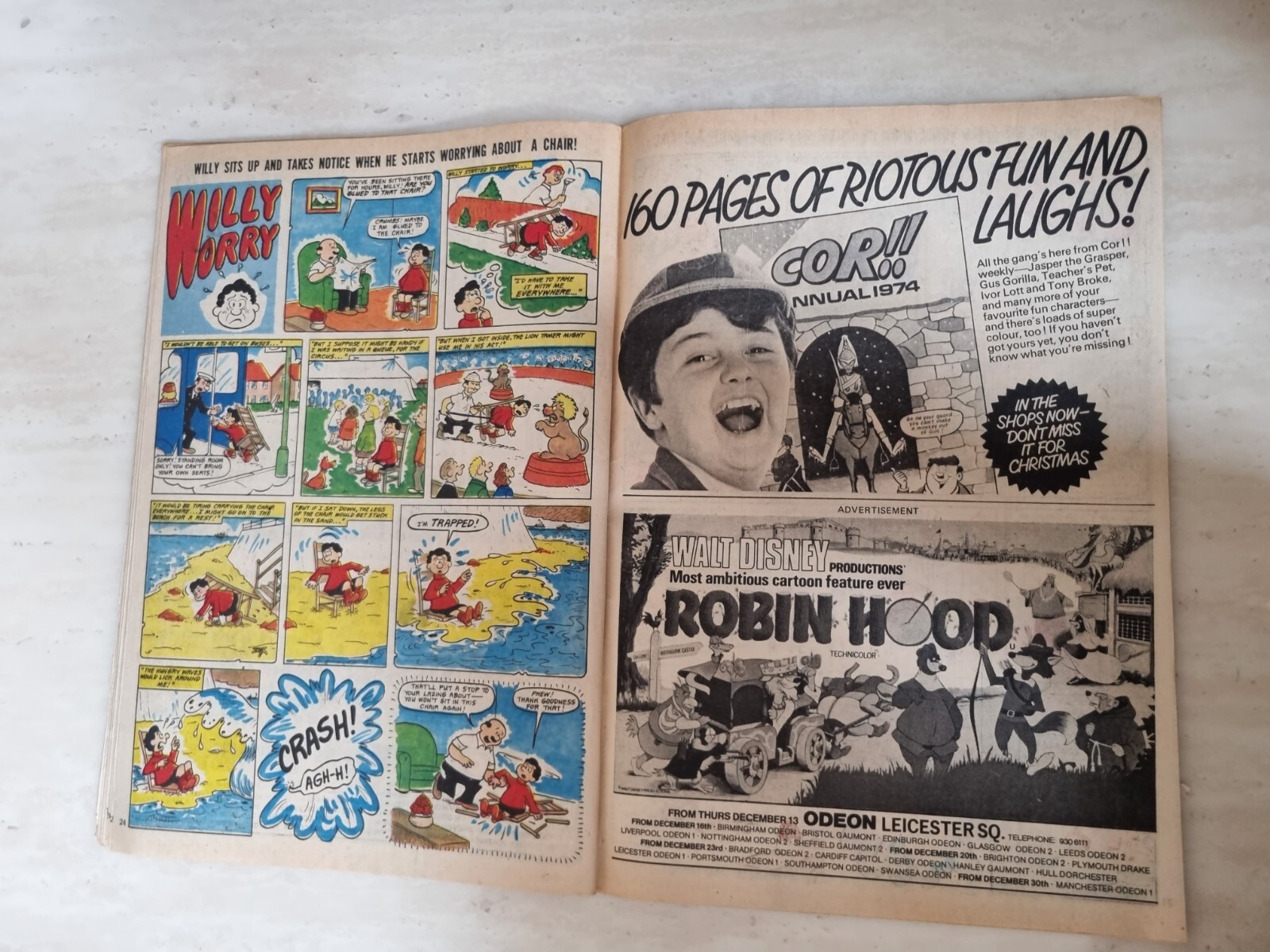 Cor!! IPC Magazines British Weekly Comic 22nd December 1973