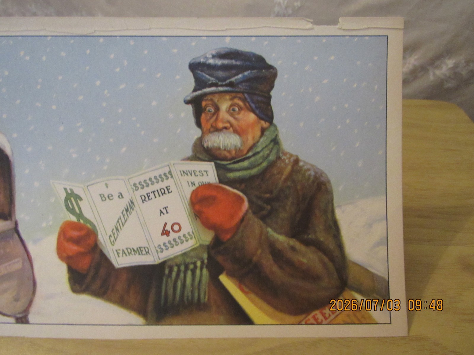 VTG Lithograph Russell Sambrook Retire at 40
