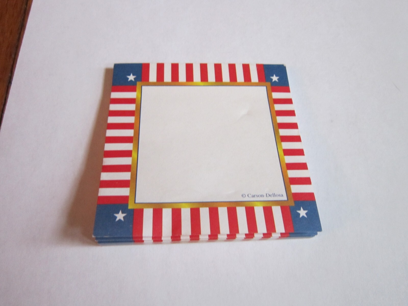 Carson Dellosa Stik-Withit Notelet Sticky Notes Patriotic Red White Blue Paper